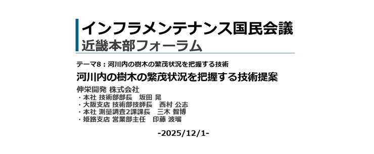 河川内の樹木の繁茂状況を把握する技術提案